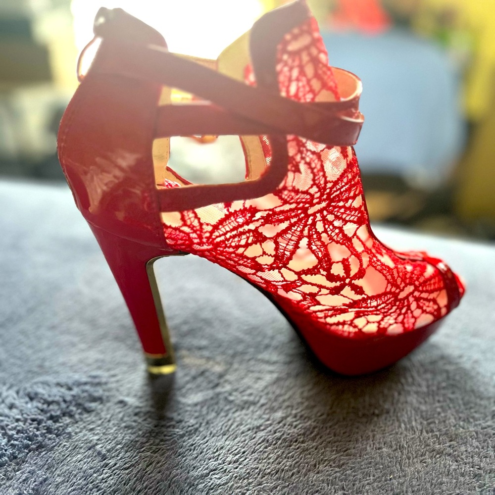 New never worn no box. Red platform